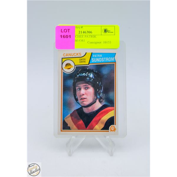 1983 O-PEE-CHEE PATRIK SUNDSTROM #361
