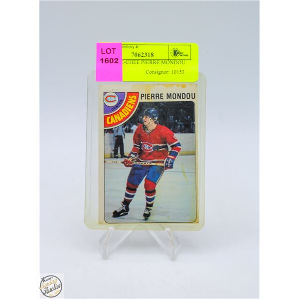 1978 O-PEE-CHEE PIERRE MONDOU #102