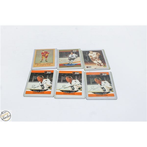 6 GORDIE HOWE SIGNATURE CARDS