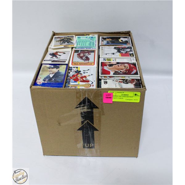 BOX FULL OF UNSEARCHED HOCKEY CARDS