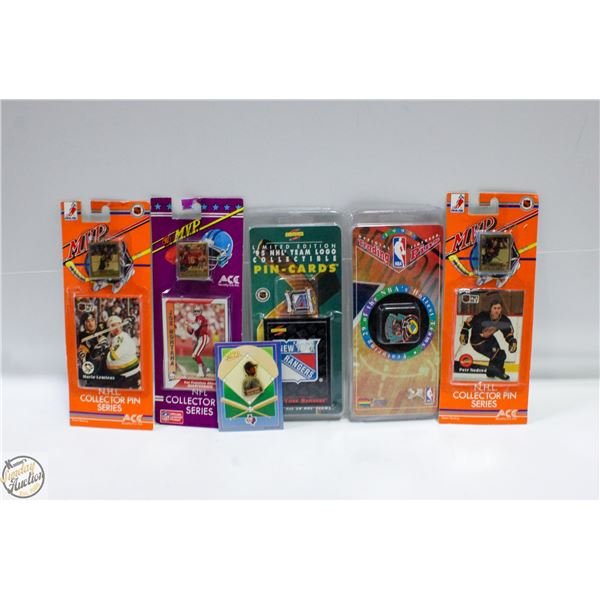 FLAT OF NHL & NBA COLLECTOR PINS