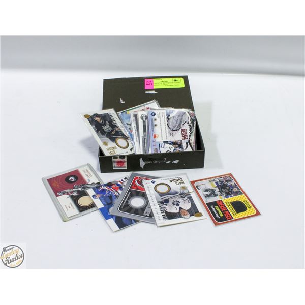 COLLECTION OF AUTHENTIC GAME WORN JERSEY CARDS