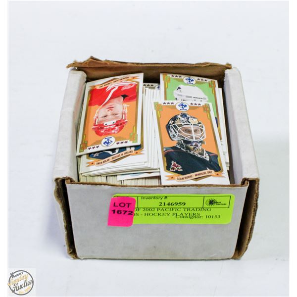 BOX OF 2002 PACIFIC TRADING CARDS - HOCKEY PLAYERS