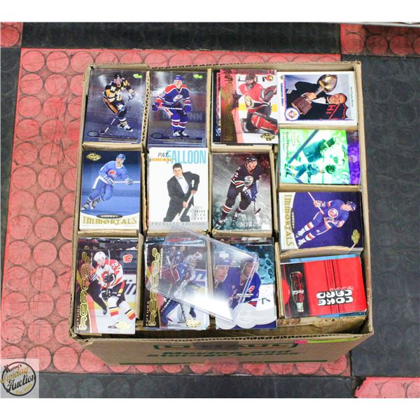 LARGE BOX OF UNSORTED HOCKEY CARDS