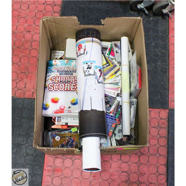 LARGE BOX OF UNSORTED HOCKEY CARDS