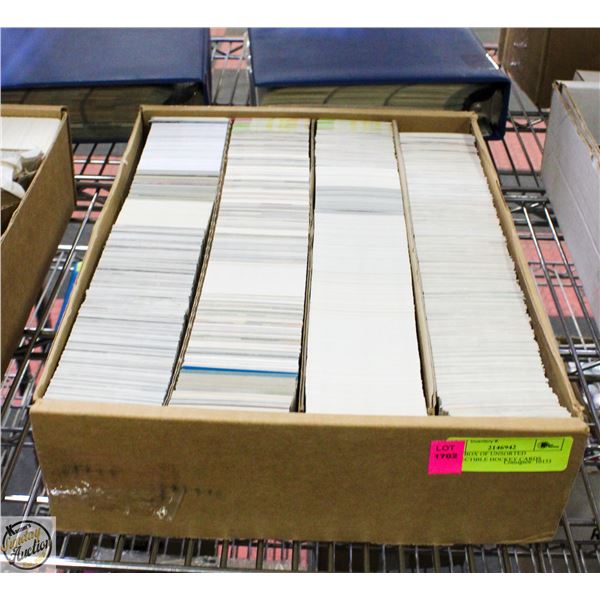 LONG BOX OF UNSORTED COLLECTIBLE HOCKEY CARDS