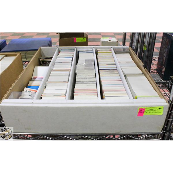 LONG BOX OF UNSORTED COLLECTIBLE HOCKEY CARDS