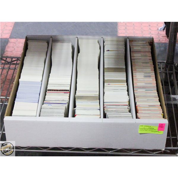LONG BOX OF UNSORTED COLLECTIBLE HOCKEY CARDS