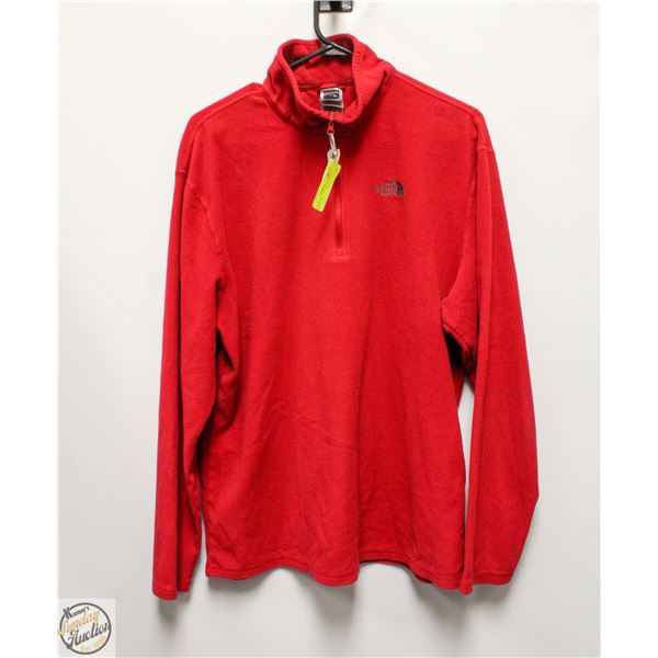 NORTH FACE ¼ ZIP MEN'S FLEECE TOP RED SIZE L