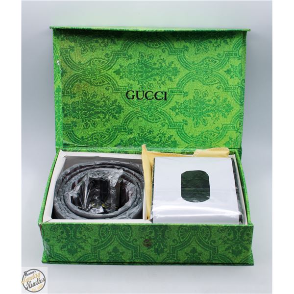 BELT AND WALLET COMBO SET WITH BOX DUSTBAG & CARD