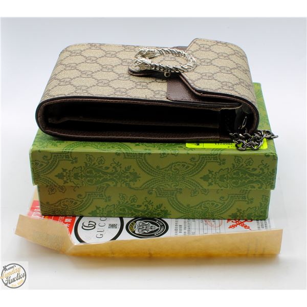 SLING BAG WITH DUSTBAG, BOX AND PAPERS