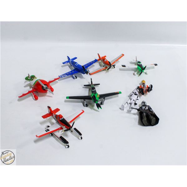 LOT OF VINTAGE DIECAST DISNEY PLANE FIGURES