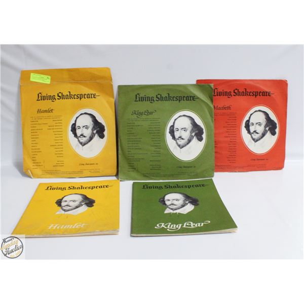 LOT OF LIVING SHAKESPEAR BOOKELETS & RECORDS