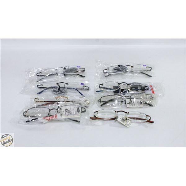 NEW READING GLASSES ASSORTED MAG 8 PAIRS