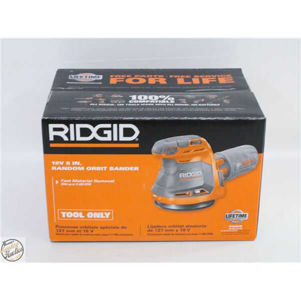 NEW RIDGID 18 VOLT CORDLESS ORBIT SANDER