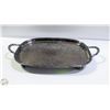 Image 1 : SILVER PLATED SERVING TRAY DOUBLE HANDLED