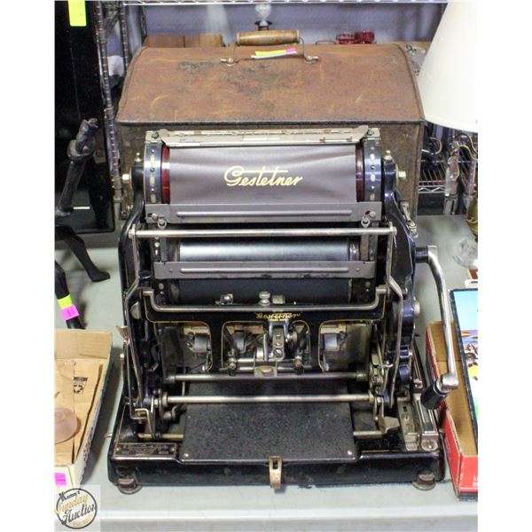 ANTIQUE GESTETNER DUPLICATOR & CASE