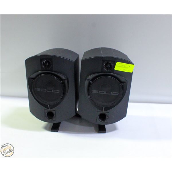 (2) SOLID STEREO SPEAKERS