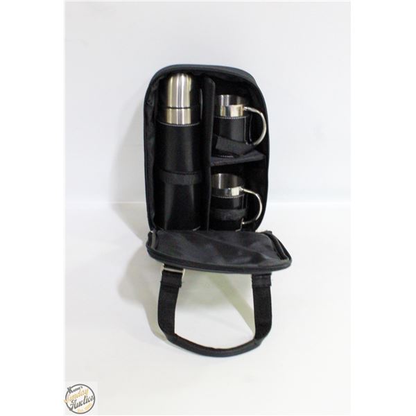 NEW LEATHER BOUND THERMOS STYLE BOTTLE