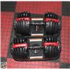 Image 1 : SET OF 2 BOEFLEX 52.5 LB ADJUSTABLE DUMBBELLS