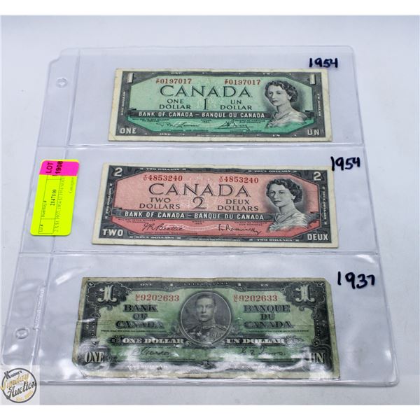 2 X $1 1937, 1954 $2 1954 NOTES