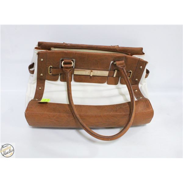 ESTATE WHITE BROWN HANDBAG