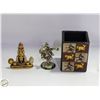 Image 1 : ESTATE HINDU/EGYPTIAN DESKTOP DECOR 3PC LOT
