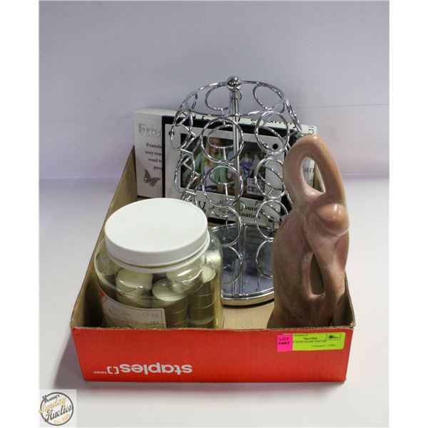 FLAT OF ASSORTED HOME DECOR