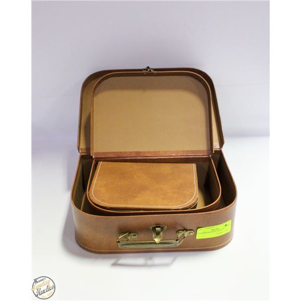 TAN NESTING SUITCASES 12"