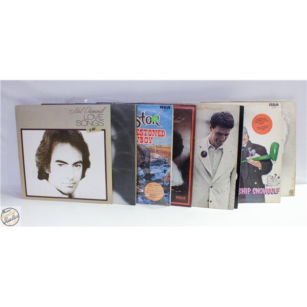 LOT OF 9 LPS RECORDS INCL NIGHT HAWKS, NESTOR