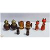 Image 1 : LOT OF VARIOUS VINTAGE WOOD SALT AND PEPPER