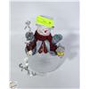 Image 1 : GLASS SNOWMAN DECORATION BATTERY OPERATED