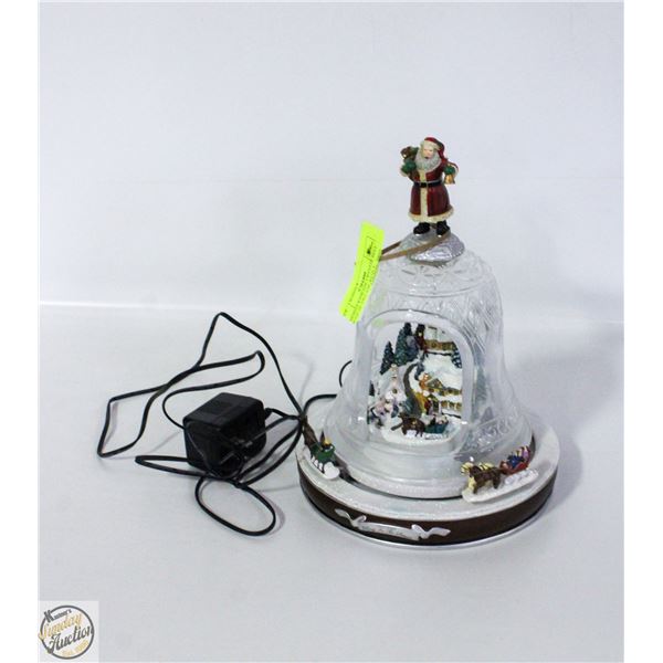 THOMAS KINKADE CRYSTAL BELL MUSICAL VILLAGE+CORD