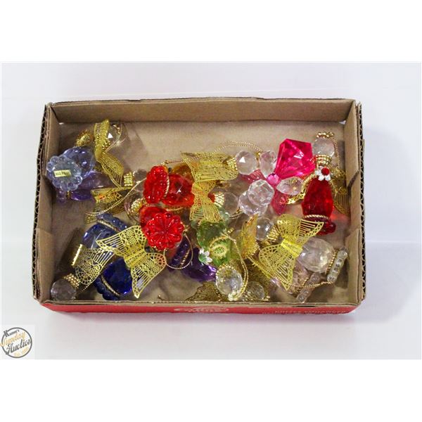 VINTAGE MULTI COLOR BIRTHDAY ANGELS ORNAMENTS