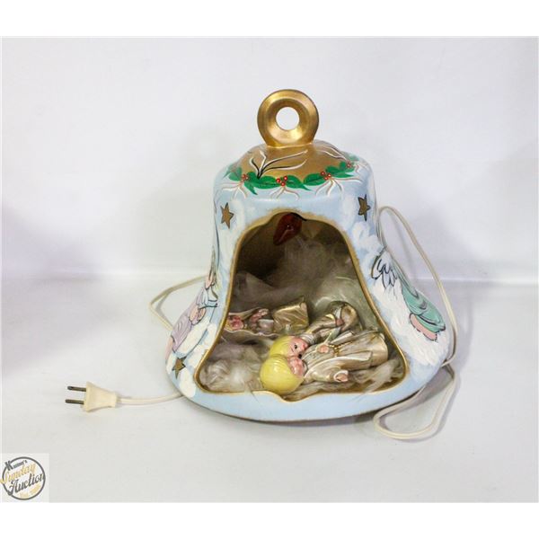 CHRISTMAS BELL WITH ORNAMENTS LIGHTS UP