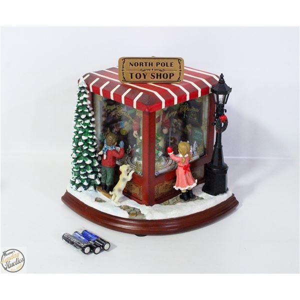 ROMAN SANTA CLAUSE NORTH POLE LIGHT UP MUSIC BOX