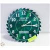 Image 1 : 100 YEARS SASK RIDERS SAW BLADE WALL CLOCK
