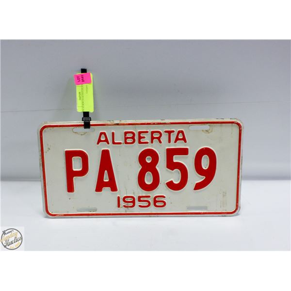 1956 ALBERTA LICENCE PLATE