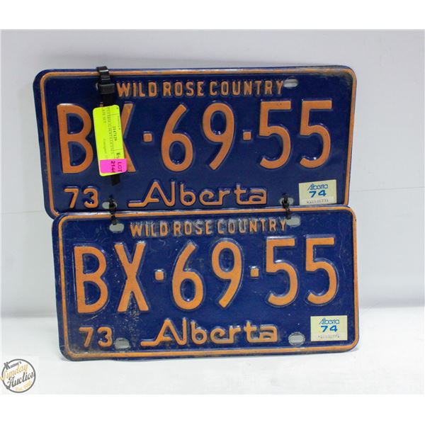 1973 FARM ALBERTA LICENCE PLATE SET