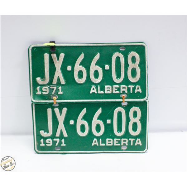 1971 TRUCK ALBERTA LICENCE PLATE SET