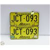Image 1 : 1981 ALBERTA LICENCE PLATE SET