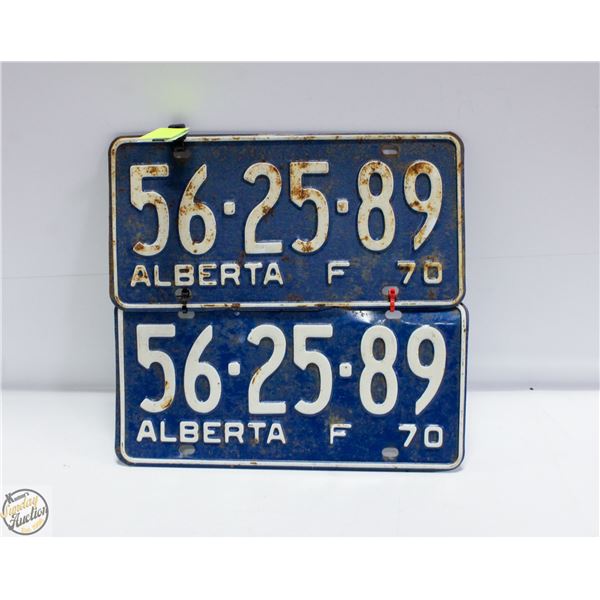 1970 FARM ALBERTA LICENCE PLATE SET