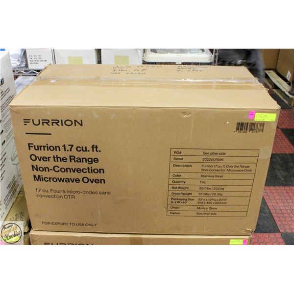 FURRION 1.7CU FT OVER THE RANGE NON CONVECTION