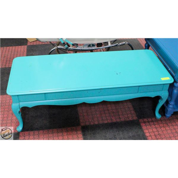 VINATGE WOOD PAINTED COFFEE TABLE