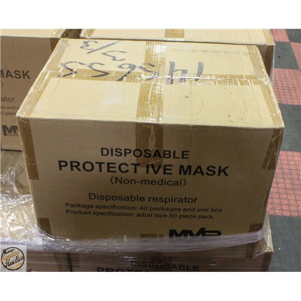 CASE OF MVP DISPOSABLE PROTECTIVE MASKS