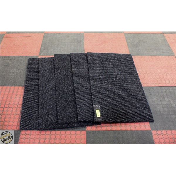 5 UNUSED 18.5" X 36.5" CARPETS/MATS
