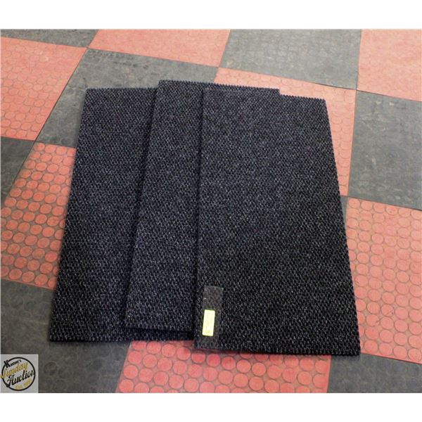 3 UNUSED 16" X 36" CARPETS/MATS