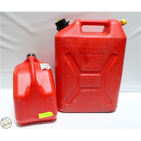 LOT OF RED FUEL CANS