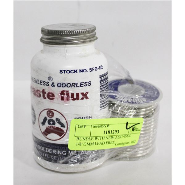 BUNDLE WITH NEW AQUASOL 1/8"/3MM LEAD FREE