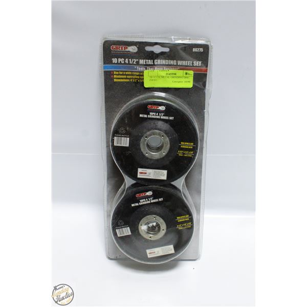 10- 4.5 IN. METAL GRINDING DISC. (NEW)